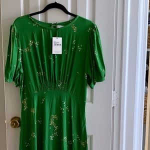 Faithful the Brand Green MIDI Dress